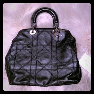 EUC Lady Dior Medium Zip Cannage Lambskin Purse